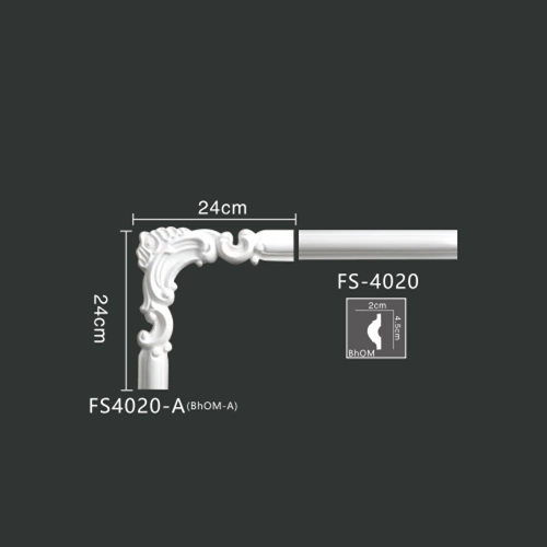 FS4020-A PU one-piece corner ornament for wall frame decoration