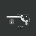 FS4020-B PU one-piece corner ornament for wall frame decoration