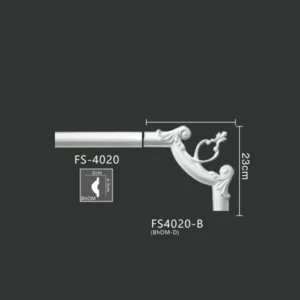 FS4020-B PU one-piece corner ornament for wall frame decoration