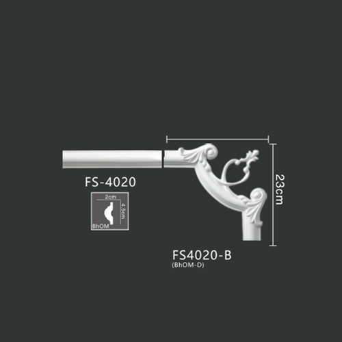 FS4020-B PU one-piece corner ornament for wall frame decoration