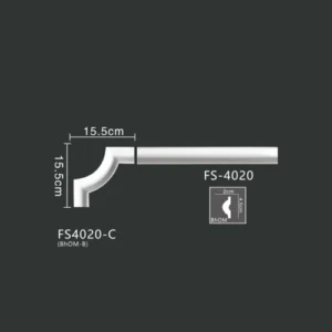 FS4020-C PU one-piece corner ornament for wall frame decoration