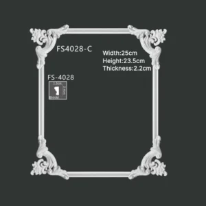 FS4028-C PU one-piece corner ornament for wall frame decoration