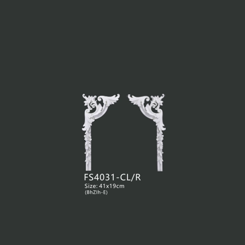 FS4031-CL R PU one-piece corner ornament for wall frame decoration