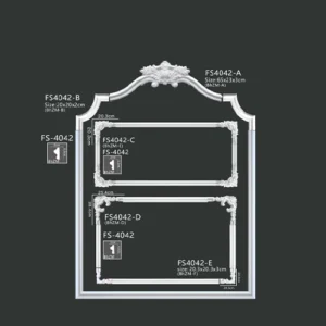 FS4042 PU one-piece corner ornament for wall frame decoration