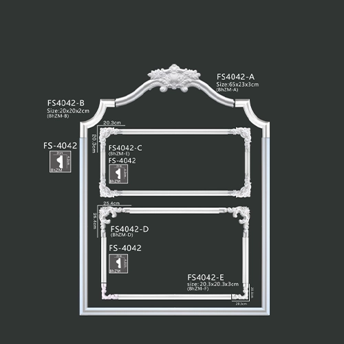FS4042 PU one-piece corner ornament for wall frame decoration