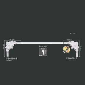 FS4050-B PU one-piece corner ornament for wall frame decoration