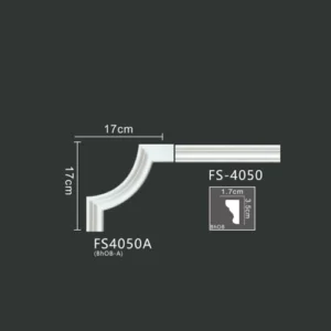 FS4050A PU one-piece corner ornament for wall frame decoration