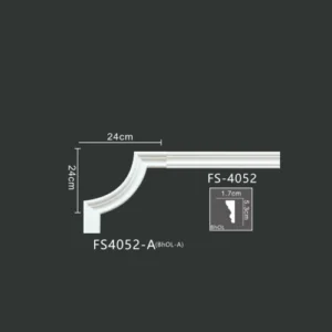 FS4052-A PU one-piece corner ornament for wall frame decoration