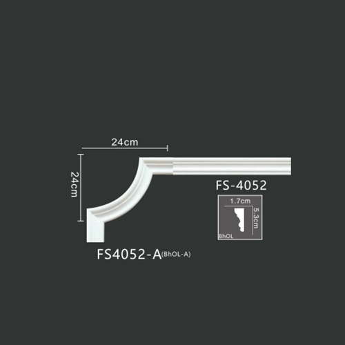 FS4052-A PU one-piece corner ornament for wall frame decoration