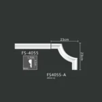 FS4055-A PU one-piece corner ornament for wall frame decoration