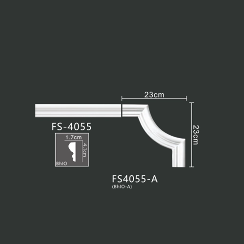 FS4055-A PU one-piece corner ornament for wall frame decoration