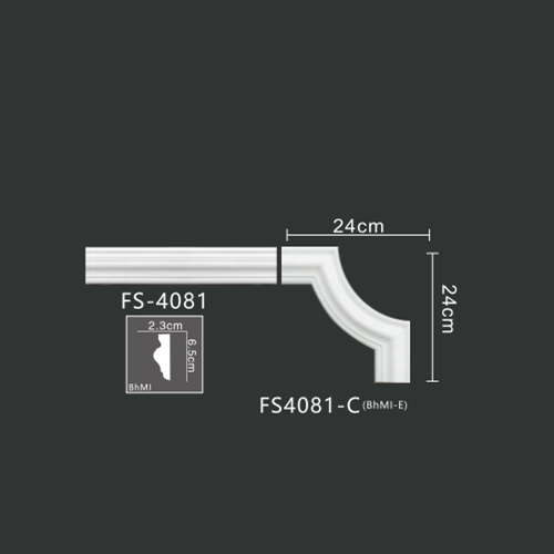 FS4081-C PU one-piece corner ornament for wall frame decoration