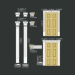 FS8008-8012 PU door surround moulding for interior doorway decoration