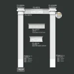 FS8008-8012-2 PU door surround moulding for interior doorway decoration