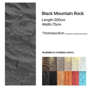 Large PU faux stone panel for interior and exterior wall decoration