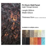 Large PU faux stone panel for interior and exterior wall decoration