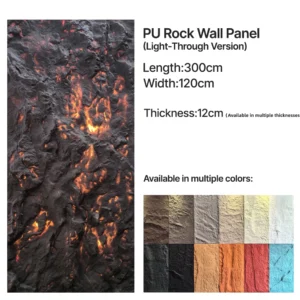Large PU faux stone panel for interior and exterior wall decoration