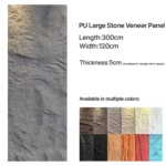 Large PU faux stone panel for interior and exterior wall decoration
