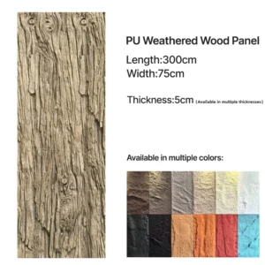 Large PU faux stone panel for interior and exterior wall decoration