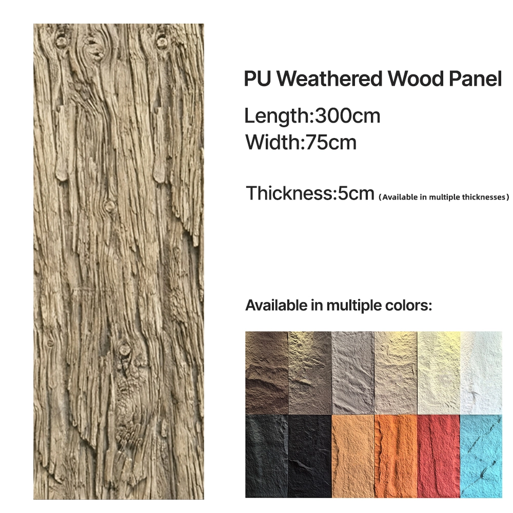 Large PU faux stone panel for interior and exterior wall decoration
