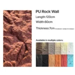 PU rock wall panel for interior and exterior wall decoration