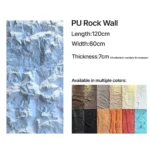 PU rock wall panel for interior and exterior wall decoration