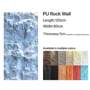 PU rock wall panel for interior and exterior wall decoration