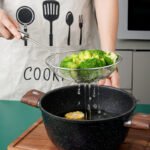 Stainless Steel Wooden Handle Kitchen Spaghetti Dumpling Noodle Metal Sieve Pot Food Skimmer Strainer Colander Noodle Bask...