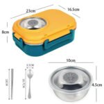 Wholesale Stainless Steel Bento Lunch Box Thermal Compartment Design High Capacity Food Container Sealed Plastic Newborns ...