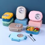 Wholesale Stainless Steel Bento Lunch Box Thermal Compartment Design High Capacity Food Container Sealed Plastic Newborns ...