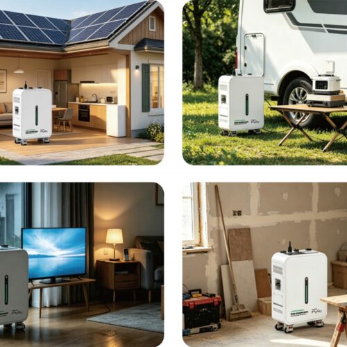 5000Wh Portable Home Power Station – White - Outdoor Home Energy Storage