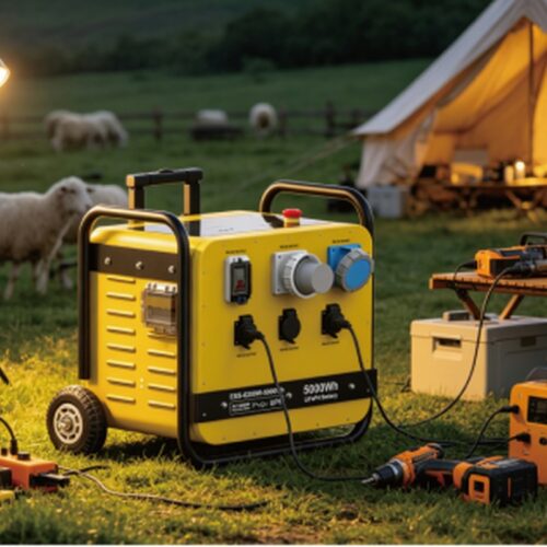 5000Wh Portable Home Power Station – Yellow - Outdoor Home Energy Storage