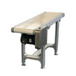 White PVC Belt Conveyor With Aluminum Profile Frame - Conveyor System