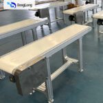 White PVC Belt Conveyor With Aluminum Profile Frame - Conveyor System