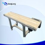 White PVC Belt Conveyor With Aluminum Profile Frame - Conveyor System
