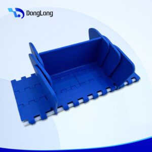 6520 Flat Top Modular Belt With Flights & Side Skirts - Conveyor Belt