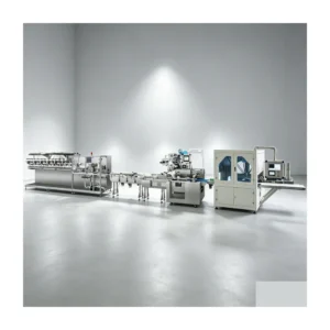 Automatic Wet Wipes Packaging Line for 40-120 Sheet Packs with 12-Lane Counting and Bagging System image 1