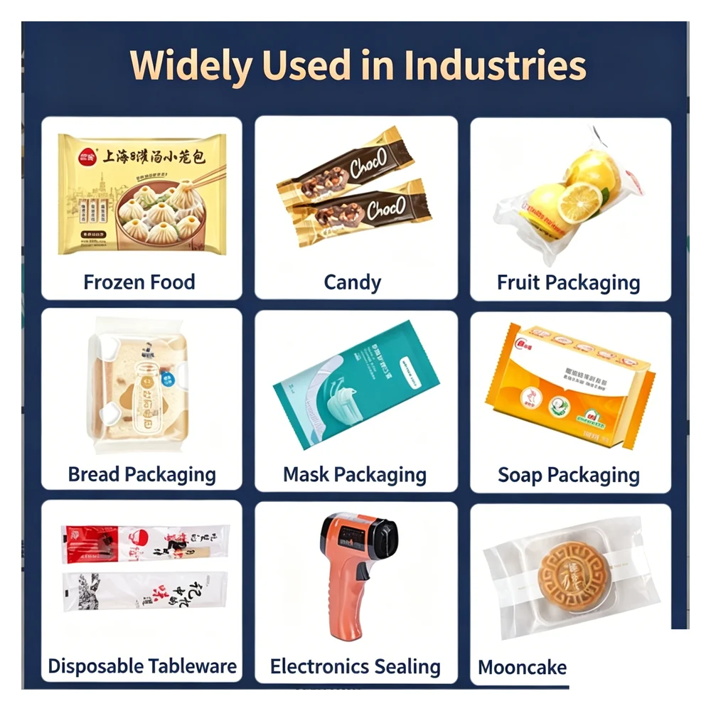 Bottom film flow wrapper application industries for food bakery mask soap and mooncake packaging