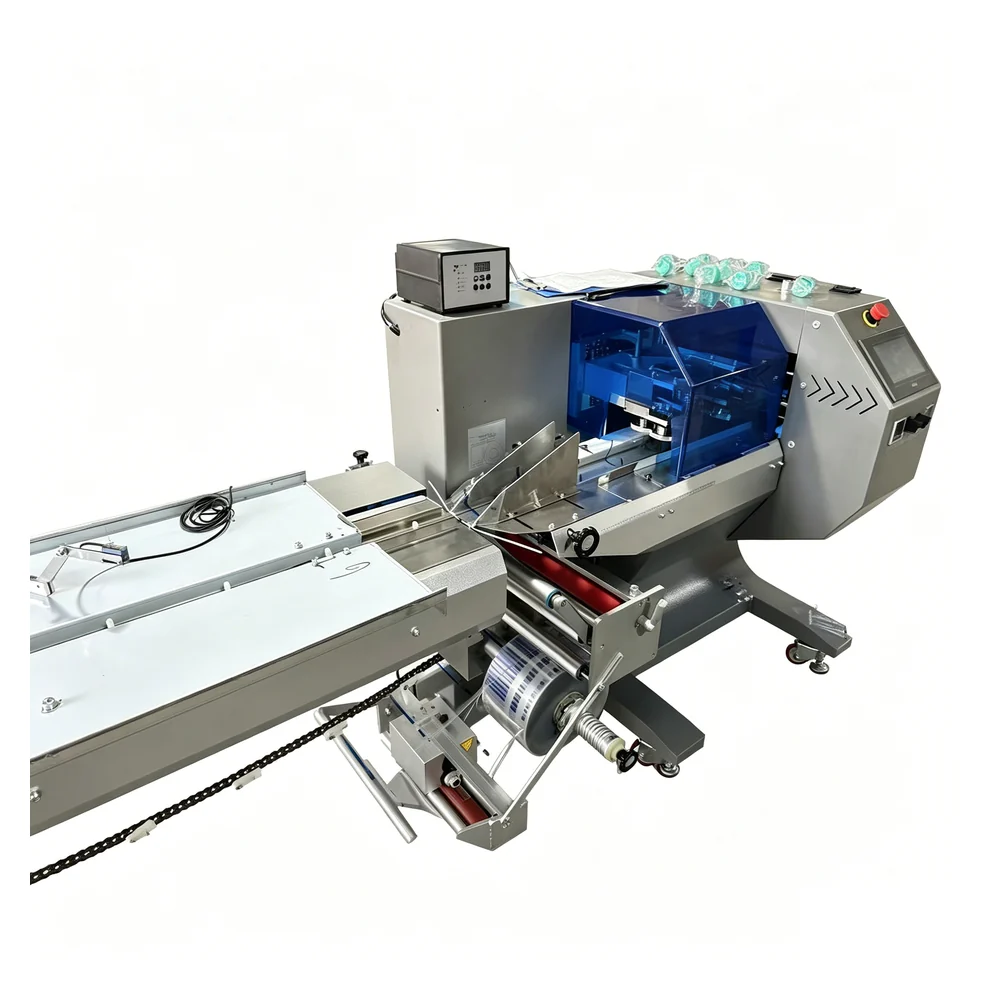 Bottom film horizontal flow wrapper machine overview