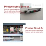 Photoelectric sensor and precise circuit design for bottom film flow wrapper