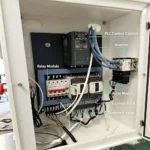 PLC control cabinet and pneumatic components of corrosive liquid filler