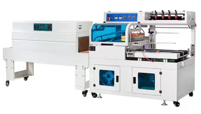 FQL450 automatic L sealer and 5030 shrink tunnel for egg tray shrink wrapping