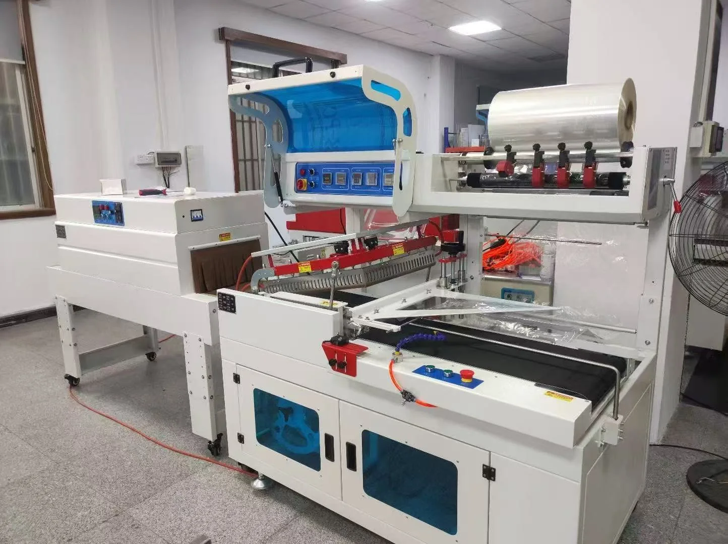 FQL450 automatic L sealer for Ghana egg tray shrink wrapping line