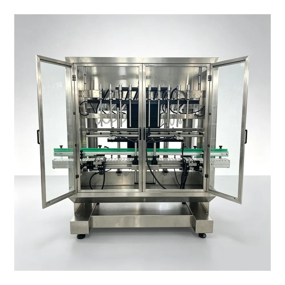 10-head filling nozzles - Indonesia peanut oil filling line