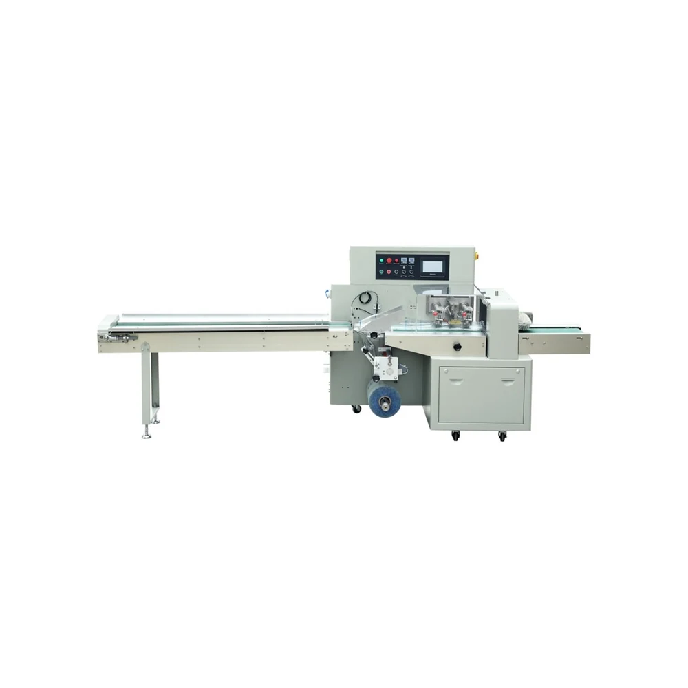 Large Product Bottom Film Flow Packing Machine for Bakery, Vegetables and Industrial Goods