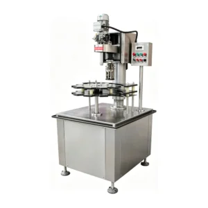 Single-Head Aluminum Cap Capping Machine for Glass Bottles in Liquor, Beverage and Food Lines