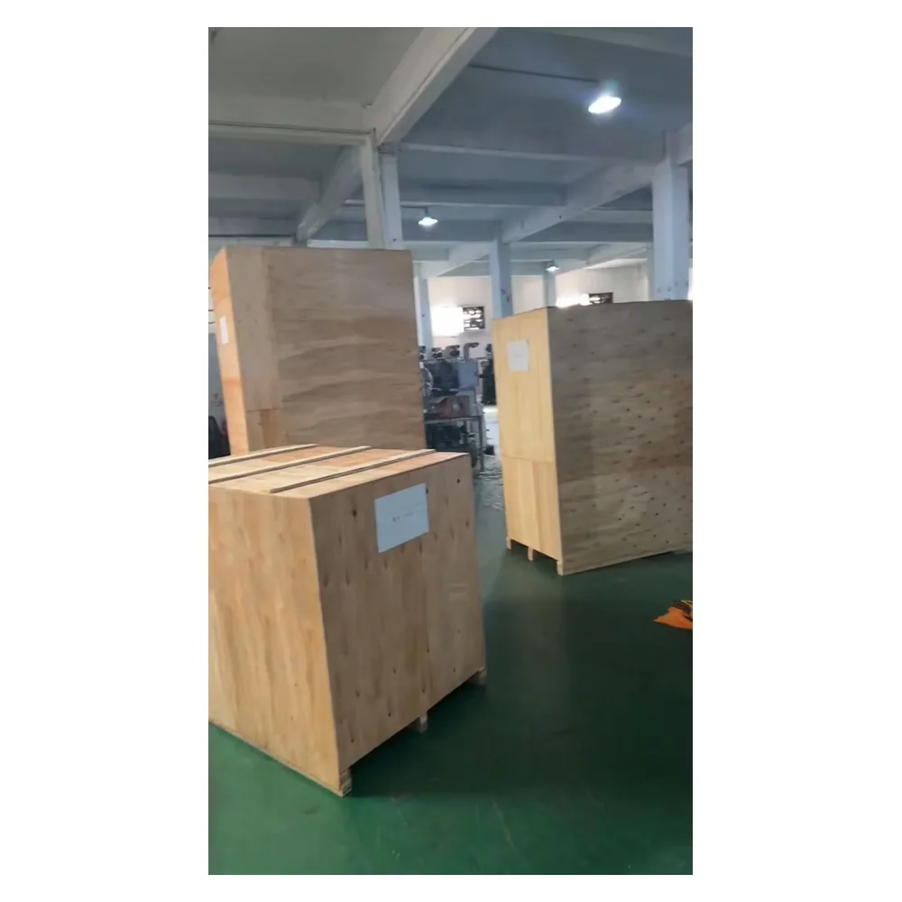 Three packaging machines prepared for shipment to Lagos Nigeria