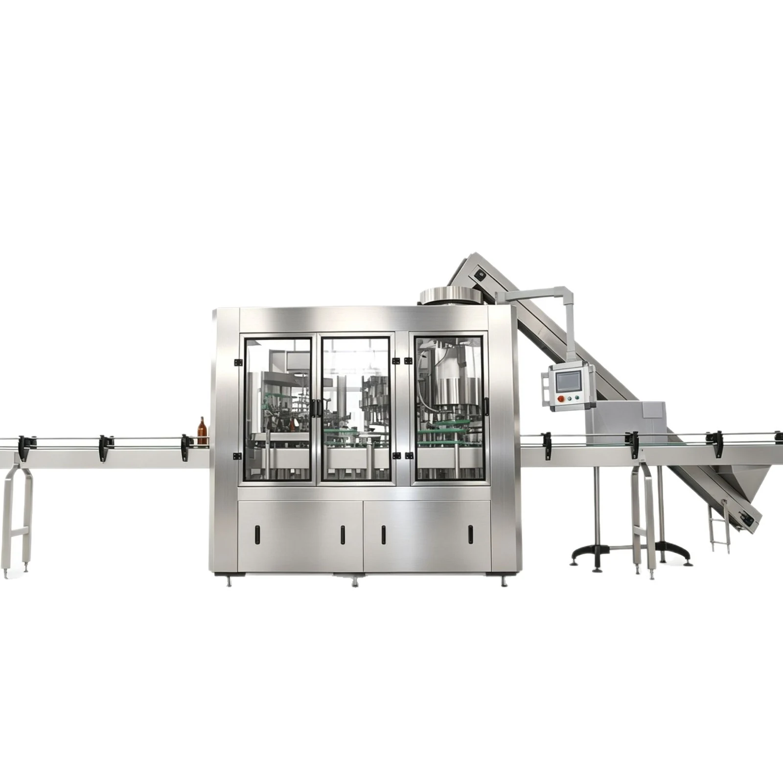 Automatic Glass Bottle Carbonated Beverage Filling Machine - machine view 4