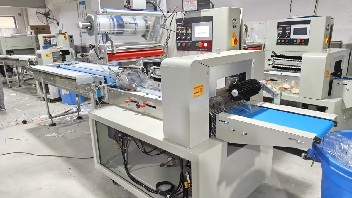 Bakery Horizontal Flow Wrapper customer project – Uzbekistan Round Bread Flow Wrapping Machine Case