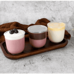 150ml plastic dessert cup with lid--CH58